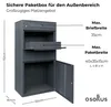 Paketbox L Briefkasten Standbriefkasten 112 x 50 cm Produktbild-Vorschau 3