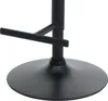 Close-up of the base and footrest of a black bar stool. Produktbild-Vorschau