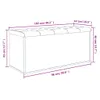 vidaXL Banc avec espace de rangement gris béton 102x42x45 Voir les images du produit 8