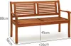 CASARIA® Gartenbank Wetterfest Holz FSC®-zertifiziert 320kg Produktbild-Vorschau 7