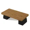Wanbor  Couchtisch, Industrieller Couchtisch mit schwarzem Produktbild-Vorschau 7