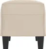 vidaXL Lavica krémová 70x35x41 cm Tkanina z mikrovlákna Náhľad obrázku produktu 4