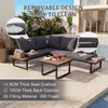 HOMAVO Gartenlounge Set 4 Personen L-Form Gartensofa Produktbild-Vorschau 5