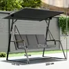 Outsunny Gartenschaukel mit Dach, Kissen und Produktbild-Vorschau 3