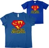 Super Bruder und Super Schwester T-Shirt vor weißem Hintergrund. Produktbild-Vorschau