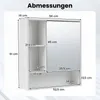 COSTWAY Spiegelschrank, Badezimmerschrank mit Spiegeltür & Produktbild-Vorschau 3