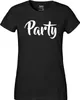 Huuraa Damen T-Shirt Party Schriftzug XS Black Bio Produktbild-Vorschau 2