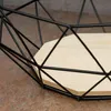 Korb Metall Schwarz 26x12cm Modern Holz MDF Braun Schüssel Produktbild-Vorschau 5