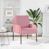 vidaXL Sofas mit Kissen 55cm Rosa Sperrholz Produktbild-Vorschau 3