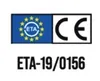 A logo with the CE mark and ETA certification number. Produktbild-Vorschau