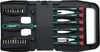 A black plastic case containing a 37-piece screwdriver set. The set includes a multi-bit screwdriver handle and various screwdriver bits. Produktbild-Vorschau