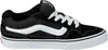 A side view of a black and white Vans sneaker. Voir les images du produit