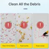 Three panels showing different types of debris being cleaned. Náhled obrázku produktu