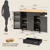 BEALIFE Carrello da cucina con ripiano estraibile, 3 Anteprima dell’immagine prodotto 3