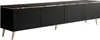 TV-Schrank CELINE 200 cm schwarz matt auf gerade goldenen Produktbild-Vorschau 2