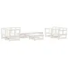 vidaXL 8-tlg. Garten-Lounge-Set Weiß Massivholz Kiefer Produktbild-Vorschau 2