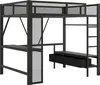 okwish Hochbett 140×200 mit langer Schreibtisch und Produktbild-Vorschau 5