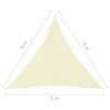 vidaXL Sonnensegel Oxford-Gewebe Dreieckig 6x6x6 m Creme Produktbild-Vorschau 13