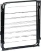 A black metal drying rack is shown in a folded position against a white background. Náhľad obrázku produktu