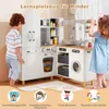 Cucina per bambini COSTWAY, cucina ad angolo con 12 Anteprima dell’immagine prodotto 8