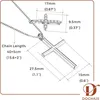 Dochais Kreuz Kette für Damen 14K Gold Silber Modeschmuck Produktbild-Vorschau 3