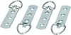 Four metal picture hanging D-rings with mounting plates are shown against a white background. Podgląd zdjęcia produktu