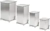 Four stainless steel pedal bins of varying sizes are displayed against a white background. Anteprima dell’immagine prodotto