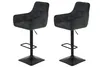 2er Set Barhoker Bistrohocker Dora - Bezug Velvet/Webstoff Produktbild-Vorschau 1