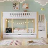 OKWISH Lit Superposé Enfant 90x200 cm - Lit avec Rangement, Voir les images du produit 2