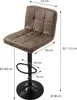 ML-Design 2er Set Barhocker Tresenhocker 360° drehbar, Produktbild-Vorschau 7