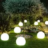 9er Set LED Solarkugel weiß, Erdspieß, DxH 10x38 cm Produktbild-Vorschau 11