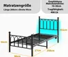 Flieks letto per ragazzi letto in metallo 90x200cm con Led, Anteprima dell’immagine prodotto 4