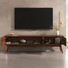 TIVOLI Lowboard aus Massivholz, 180 cm Kastanie Finish- TV Produktbild-Vorschau 3