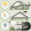 okwish Letto a piattaforma per bambini a forma di casetta Anteprima dell’immagine prodotto 11