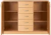 Kommode - Buchedekor - 109 x 86 cm - 2 Türen - 5 Schubladen Produktbild-Vorschau 2