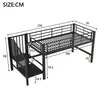 Flieks Etagenbett 90x200cm mit Treppe, Kinder Hochbett mit Produktbild-Vorschau 7