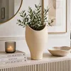 Livia handgefertigte dekorative Vase 25 cm Höhe, Creme, 16 Produktbild-Vorschau 2