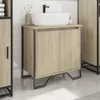 vidaXL Szafka pod umywalkę dąb sonoma 60x35x60 cm materiał Podgląd zdjęcia produktu 3