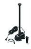 A black water pump with a telescopic extension tube and a sprinkler attachment, shown on a white background. Produktbild-Vorschau