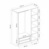 Skye Decor, Kale White Black - 2273, Kleiderschrank, Weiß, Produktbild-Vorschau 8