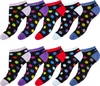 OCERA 10 Paar Damen Sneaker Socken mit buntem Punktemuster Produktbild-Vorschau 2
