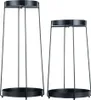 Two black metal plant stands of different heights are shown against a white background. Produktbild-Vorschau