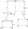 A collage of images showing a soccer goal with dimensions and two smaller soccer goals. Produktbild-Vorschau