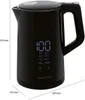 A black electric kettle with a digital display showing temperature settings and a measurement scale on the side. Náhled obrázku produktu