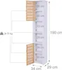Relaxdays Badezimmerschrank, HxBxT: 190 x 34 x 29 cm, 6 Produktbild-Vorschau 4