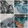 Bild auf Leinwand - Leinwandbild - Einteilig - Boote Berge Produktbild-Vorschau 8