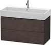 Waschtischunterbau L-CUBE 544x984x459mm eiche dunkel Produktbild-Vorschau 1