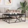 vidaXL Couchtisch Schwarz Eichen-Optik 100 x 100 x 40 cm Produktbild-Vorschau 3