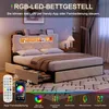 Łóżko tapicerowane ProximaX 140×200 cm w kolorze beżowym - Podgląd zdjęcia produktu 9