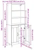 vidaXL Highboard 2 pcs Artisan-Eiche Holzwerkstoff Produktbild-Vorschau 8